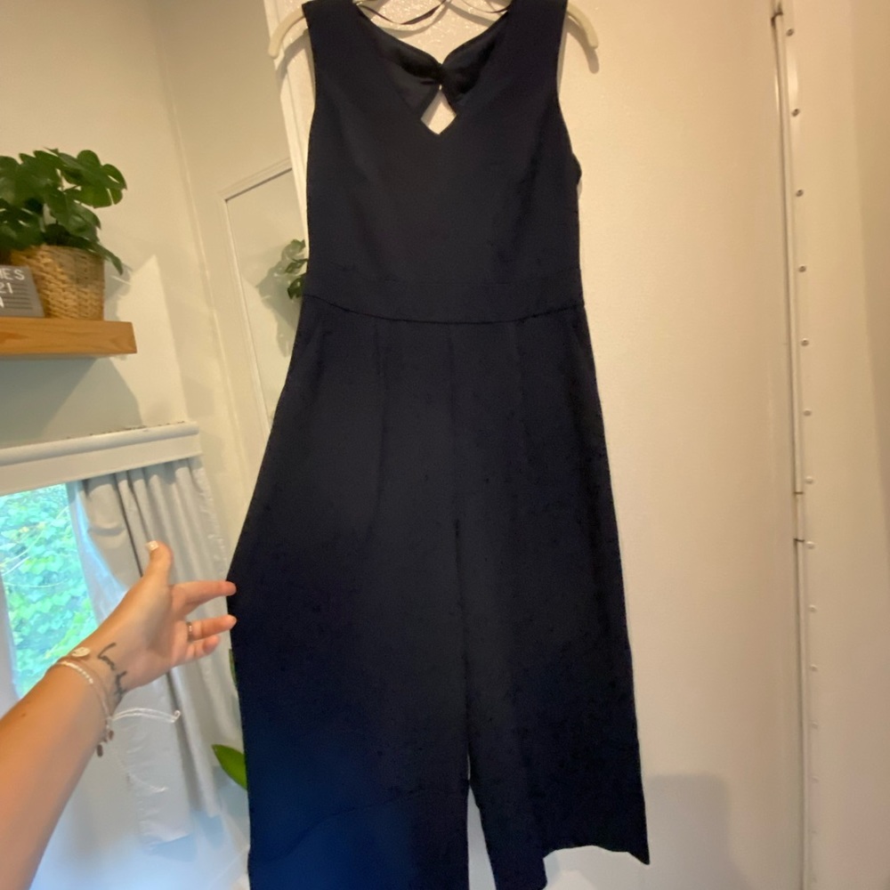 Vince camuto dark blue wide leg jumper